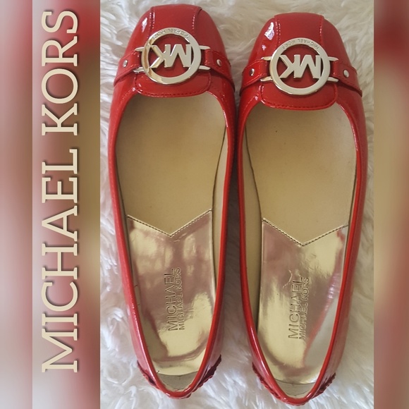 Michael Kors Shoes - Michael Kors Shoes Fulton Moc Red Patent Sz 7.5